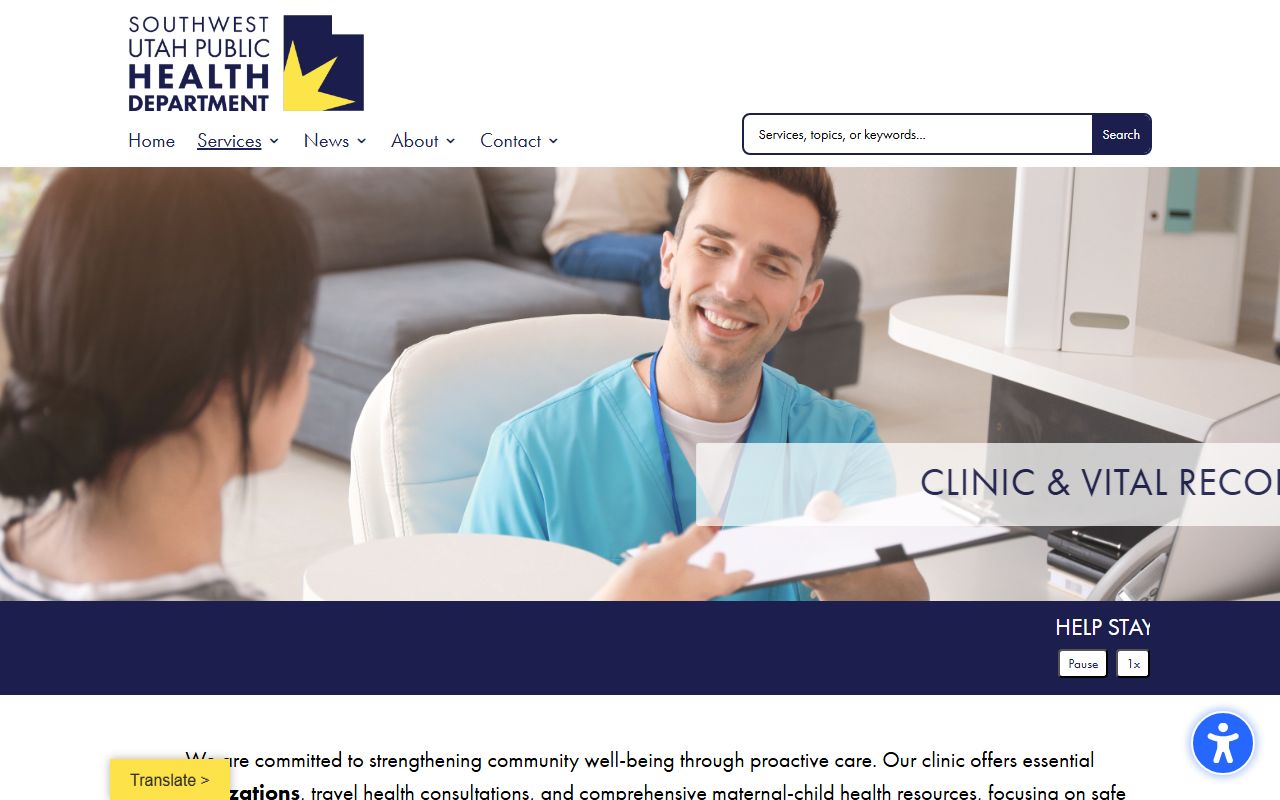 Southwest Utah Public Health Department for St. George death records and vital statistics