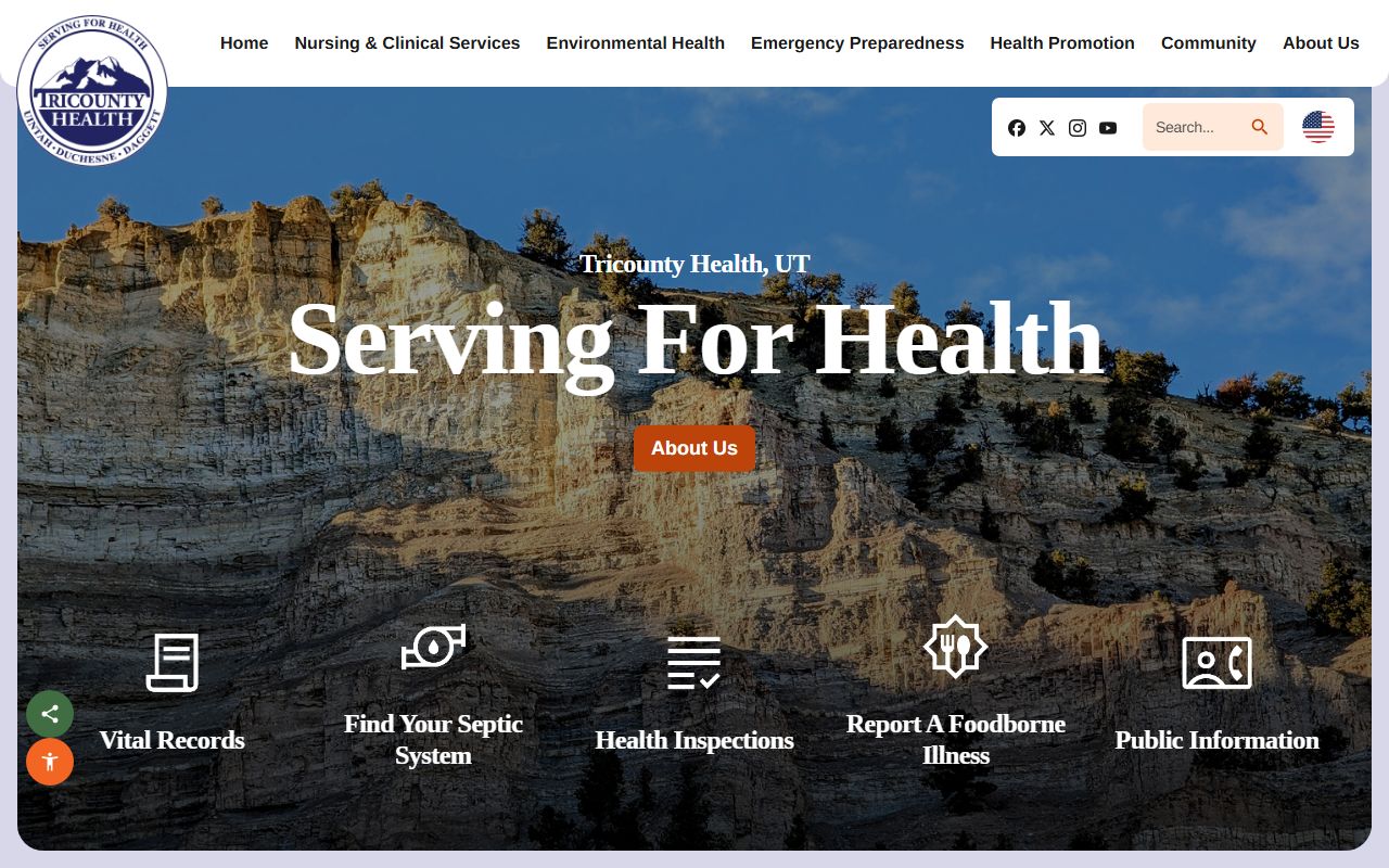 TriCounty Health Department Duchesne office for Duchesne County death records